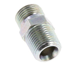 1/2'' NPT x G 1/2'' Zinc plated Steel Double Nipple 3-pieces 280 Bar - Hydraulic
