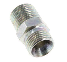 1/2'' NPT x G 1/2'' Zinc plated Steel Double Nipple 3-pieces 280 Bar - Hydraulic