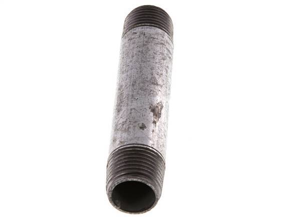 R 1/2'' Zinc plated Steel Double Pipe Nipple 50 Bar DIN 2982 - 100mm [5 Pieces]