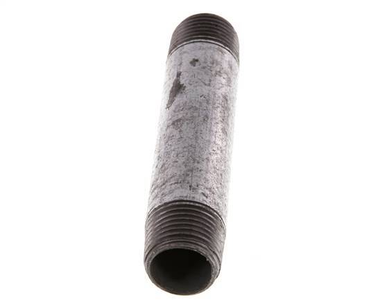 R 1/2'' Zinc plated Steel Double Pipe Nipple 50 Bar DIN 2982 - 100mm [5 Pieces]