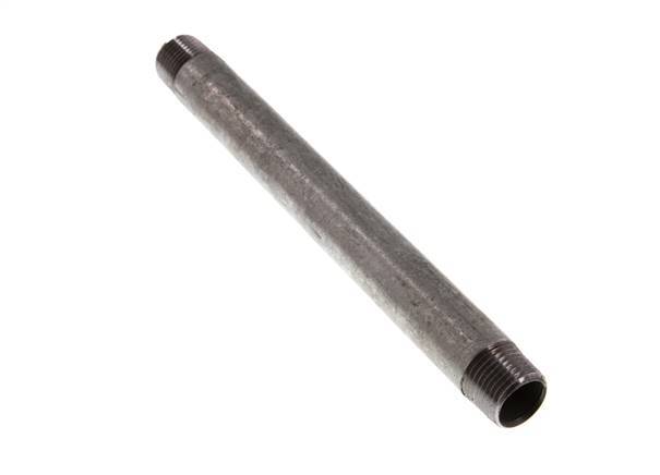 R 1/2'' Zinc plated Steel Double Pipe Nipple 50 Bar DIN 2982 - 200mm [5 Pieces]