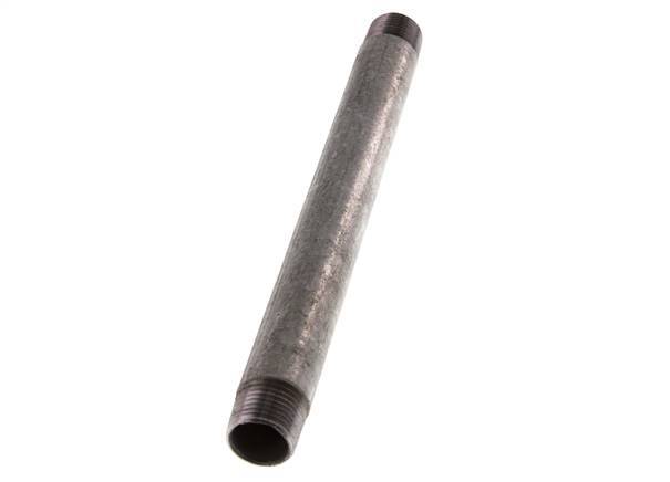 R 1/2'' Zinc plated Steel Double Pipe Nipple 50 Bar DIN 2982 - 200mm [5 Pieces]