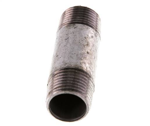 R 1/2'' Zinc plated Steel Double Pipe Nipple 50 Bar DIN 2982 - 60mm [10 Pieces]