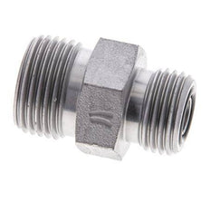 UN 13/16''-16 x UN 11/16''-16 Zinc plated Steel Double Nipple ORFS 630 Bar - Hydraulic