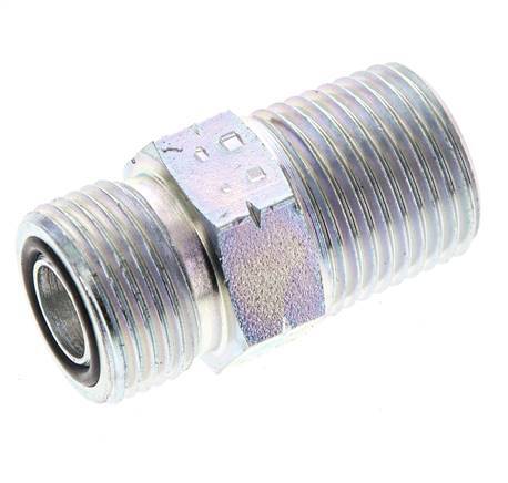 UN 13/16''-16 x 1/2'' NPT Verzinkt Stalen Borstnippel ORFS 630 Bar - Hydrauliek