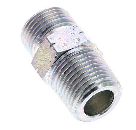 UN 13/16''-16 x 1/2'' NPT Verzinkt Stalen Borstnippel ORFS 630 Bar - Hydrauliek