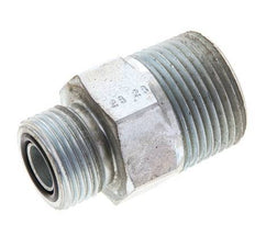UN 13/16''-16 x 3/4'' NPT Verzinkt Stalen Borstnippel ORFS 400 Bar - Hydrauliek