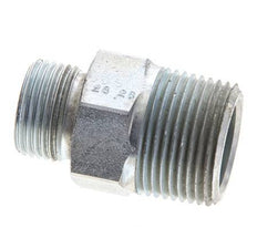 UN 13/16''-16 x 3/4'' NPT Verzinkt Stalen Borstnippel ORFS 400 Bar - Hydrauliek