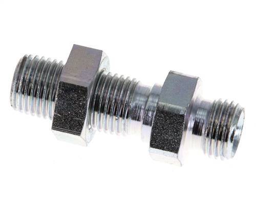 G 1/4'' Verzinkt Stalen Schotdoorvoer Borstnippel 350 Bar - Hydrauliek