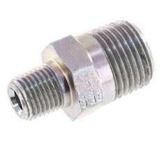 1/4'' NPT x 1/2'' NPT Zinc plated Steel Double Nipple 210 Bar - Hydraulic