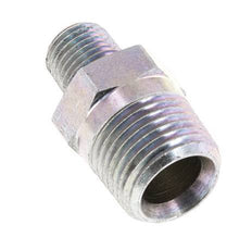 1/4'' NPT x 1/2'' NPT Zinc plated Steel Double Nipple 210 Bar - Hydraulic