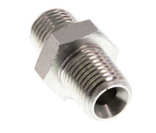 1/4'' NPT x G 1/4'' Verzinkt Stalen Borstnippel 3-delig 800 Bar - Hydrauliek