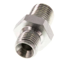 1/4'' NPT x G 1/4'' Verzinkt Stalen Borstnippel 3-delig 800 Bar - Hydrauliek
