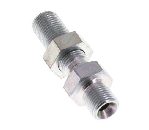 G 1/8'' Verzinkt Stalen Schotdoorvoer Borstnippel 475 Bar - Hydrauliek