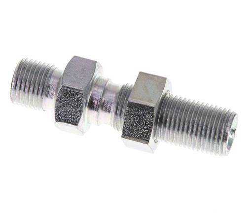 G 1/8'' Verzinkt Stalen Schotdoorvoer Borstnippel 475 Bar - Hydrauliek