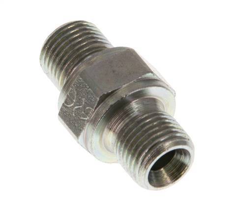 G 1/8'' Zinc plated Steel Double Nipple 400 Bar - Hydraulic [5 Pieces]