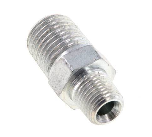 1/8'' NPT x 1/4'' NPT Verzinkt Stalen Borstnippel 375 Bar - Hydrauliek [2 Stuks]