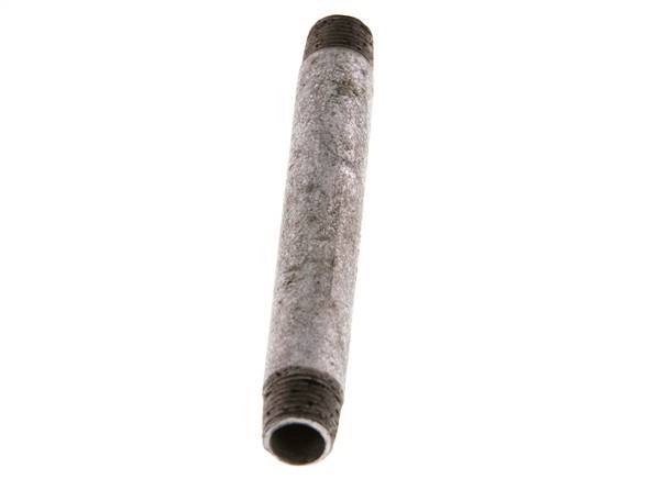 R 1/8'' Zinc plated Steel Double Pipe Nipple 50 Bar DIN 2982 - 80mm [2 Pieces]