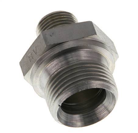 G 3/4'' x G 3/8'' Verzinkt Stalen Borstnippel 400 Bar - Hydrauliek