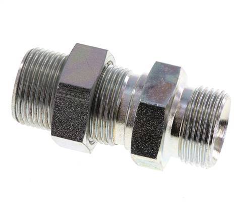 G 3/4'' Verzinkt Stalen Schotdoorvoer Borstnippel 325 Bar - Hydrauliek