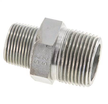 3/4'' NPT x 1'' NPT Verzinkt Stalen Borstnippel 140 Bar - Hydrauliek