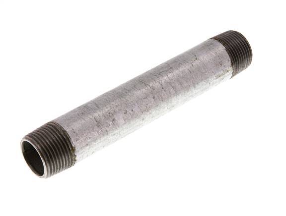 R 3/4'' Zinc plated Steel Double Pipe Nipple 50 Bar DIN 2982 - 150mm [5 Pieces]