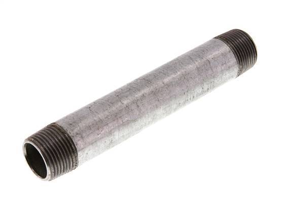 R 3/4'' Zinc plated Steel Double Pipe Nipple 50 Bar DIN 2982 - 150mm [5 Pieces]