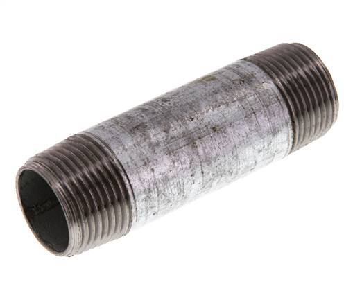 R 3/4'' Zinc plated Steel Double Pipe Nipple 50 Bar DIN 2982 - 80mm [5 Pieces]