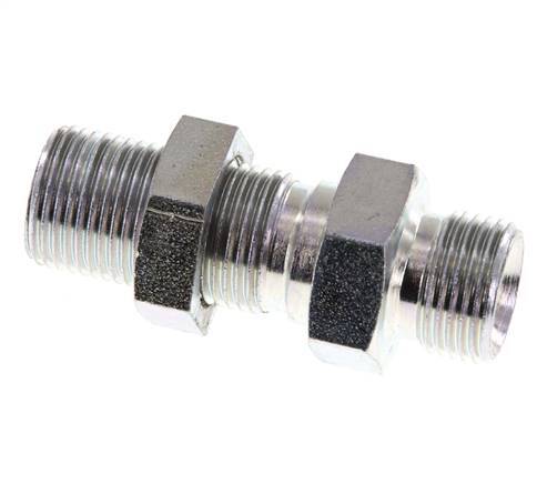 G 3/8'' Verzinkt Stalen Schotdoorvoer Borstnippel 325 Bar - Hydrauliek