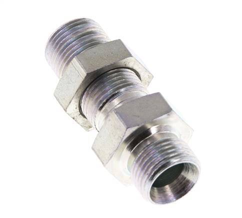 G 3/8'' Verzinkt Stalen Schotdoorvoer Borstnippel 325 Bar - Hydrauliek