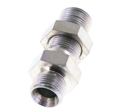 G 3/8'' Verzinkt Stalen Schotdoorvoer Borstnippel 325 Bar - Hydrauliek