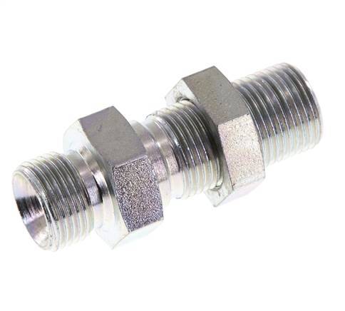 G 3/8'' Verzinkt Stalen Schotdoorvoer Borstnippel 325 Bar - Hydrauliek