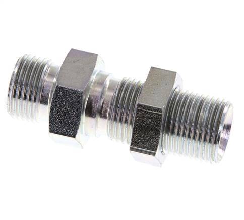 G 3/8'' Verzinkt Stalen Schotdoorvoer Borstnippel 325 Bar - Hydrauliek