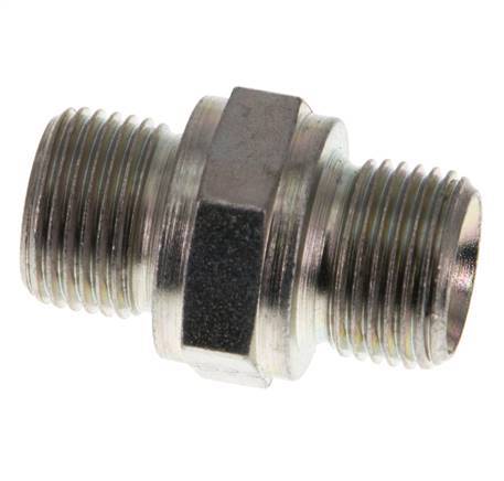 G 3/8'' Verzinkt Stalen Borstnippel 400 Bar - Hydrauliek [2 Stuks]