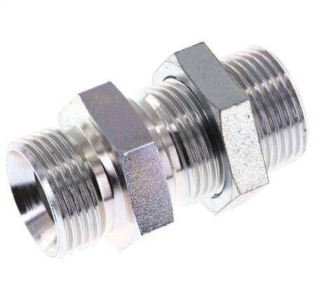 G 1'' Verzinkt Stalen Schotdoorvoer Borstnippel 225 Bar - Hydrauliek