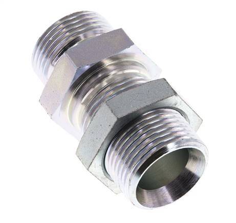 G 1'' Verzinkt Stalen Schotdoorvoer Borstnippel 225 Bar - Hydrauliek