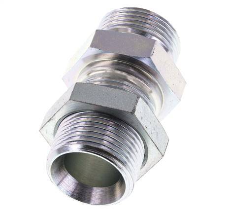 G 1'' Verzinkt Stalen Schotdoorvoer Borstnippel 225 Bar - Hydrauliek
