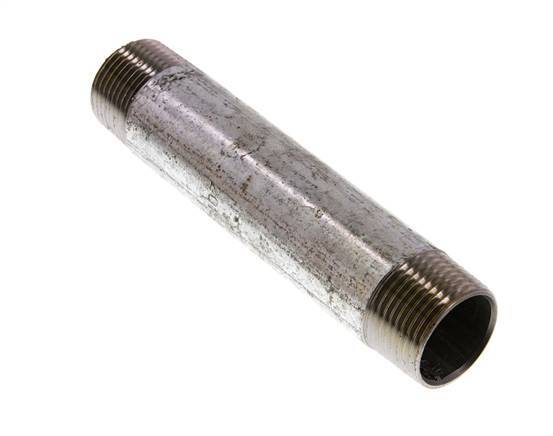 R 1'' Zinc plated Steel Double Pipe Nipple 50 Bar DIN 2982 - 150mm [2 Pieces]
