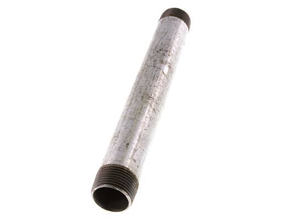 R 1'' Zinc plated Steel Double Pipe Nipple 50 Bar DIN 2982 - 250mm