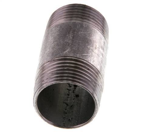 R 1'' Zinc plated Steel Double Pipe Nipple 50 Bar DIN 2982 - 60mm [5 Pieces]