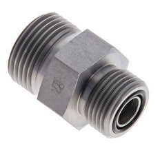 UNS 1''-14 x UN 13/16''-16 Verzinkt Stalen Borstnippel ORFS 400 Bar - Hydrauliek