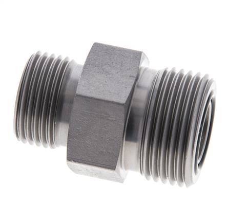 UNS 1''-14 x UN 13/16''-16 Verzinkt Stalen Borstnippel ORFS 400 Bar - Hydrauliek