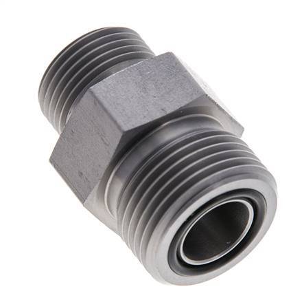 UNS 1''-14 x UN 13/16''-16 Verzinkt Stalen Borstnippel ORFS 400 Bar - Hydrauliek
