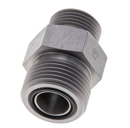 UNS 1''-14 x UN 13/16''-16 Verzinkt Stalen Borstnippel ORFS 400 Bar - Hydrauliek