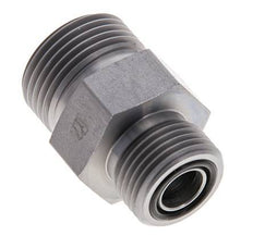 UNS 1''-14 x UN 13/16''-16 Verzinkt Stalen Borstnippel ORFS 400 Bar - Hydrauliek