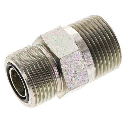 UNS 1''-14 x 3/4'' NPT Verzinkt Stalen Borstnippel ORFS 400 Bar - Hydrauliek