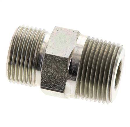 UNS 1''-14 x 3/4'' NPT Verzinkt Stalen Borstnippel ORFS 400 Bar - Hydrauliek