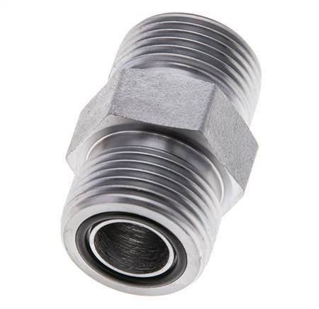 UNS 1''-14 Verzinkt Stalen Borstnippel ORFS 400 Bar - Hydrauliek