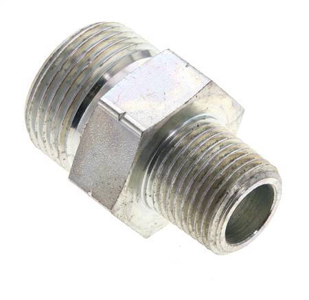 UN 1-3/16''-12 x 1/2'' NPT Verzinkt Stalen Borstnippel ORFS 400 Bar - Hydrauliek