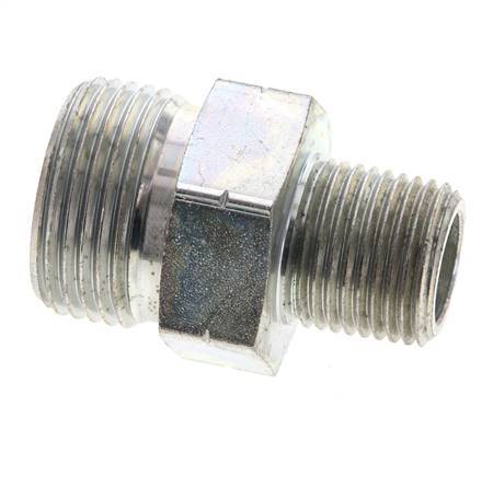 UN 1-3/16''-12 x 1/2'' NPT Verzinkt Stalen Borstnippel ORFS 400 Bar - Hydrauliek